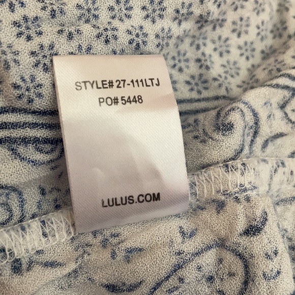 Lulu’s Blue Bandanna Print Off the Shoulder Top - Picture 8 of 8